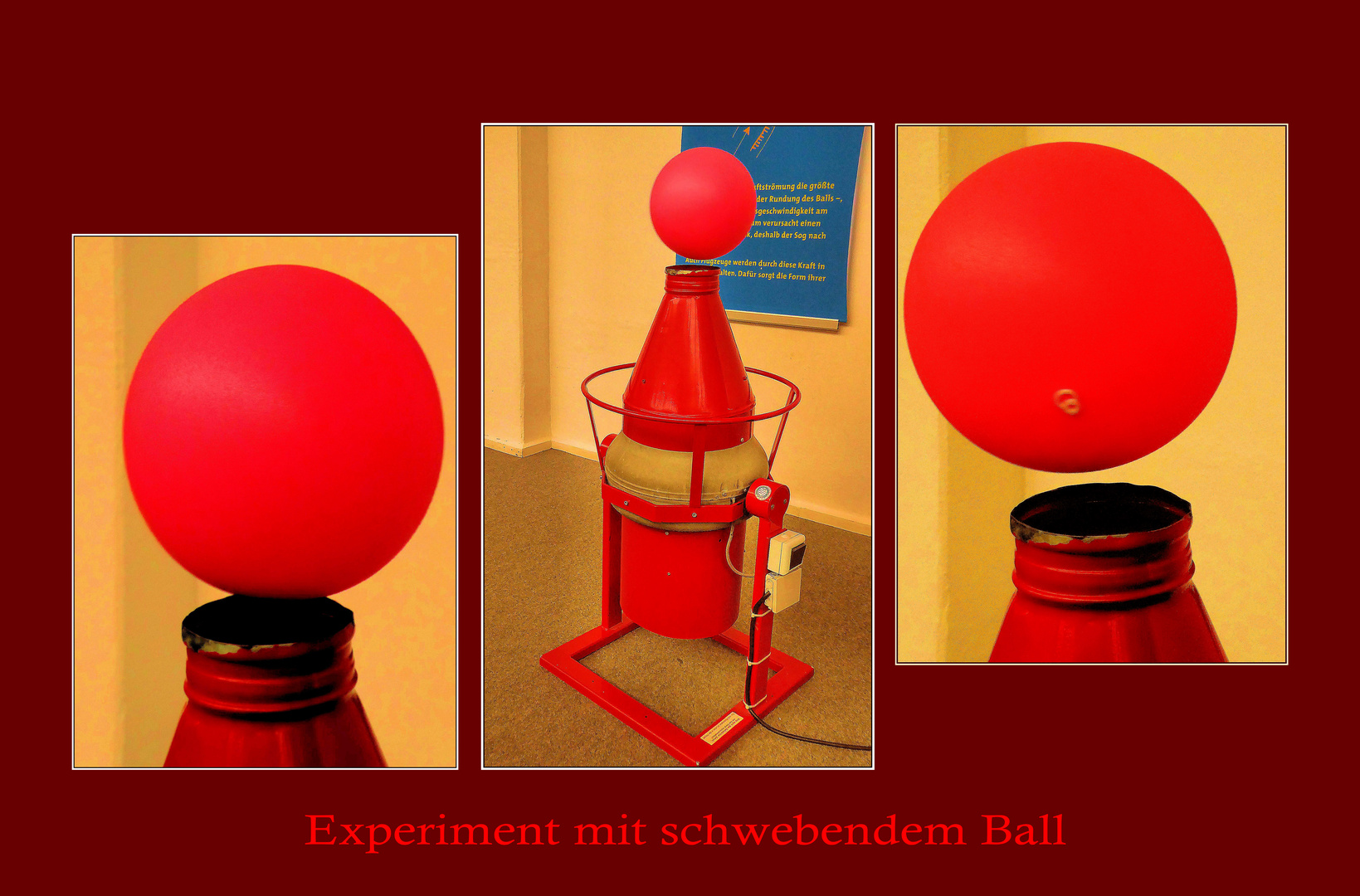 Experiment mit schwebendem Ball