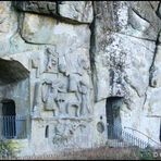 Externsteine - Kulturschutzdenkmal -  Felsenrelief und Grotten