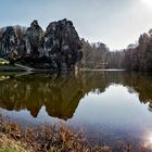 Externsteine Teutoburgerwald Tourismus Bad Meinberg Horn mit Sonne 001 eing