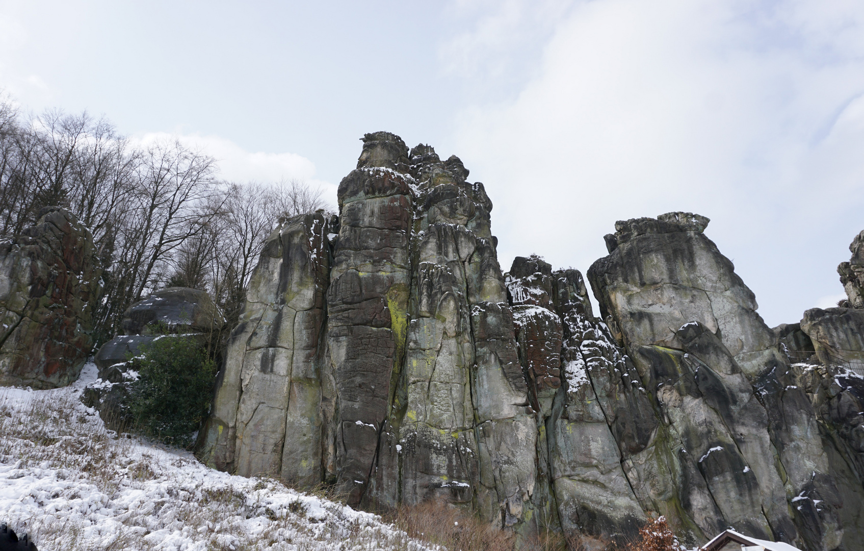 Externsteine und Teutoburger Wald im Winter