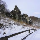 Externsteine und Teutoburger Wald im Winter