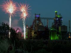 Extraschicht 2012: Feuerwerk im Landschaftspark Duisburg (1)