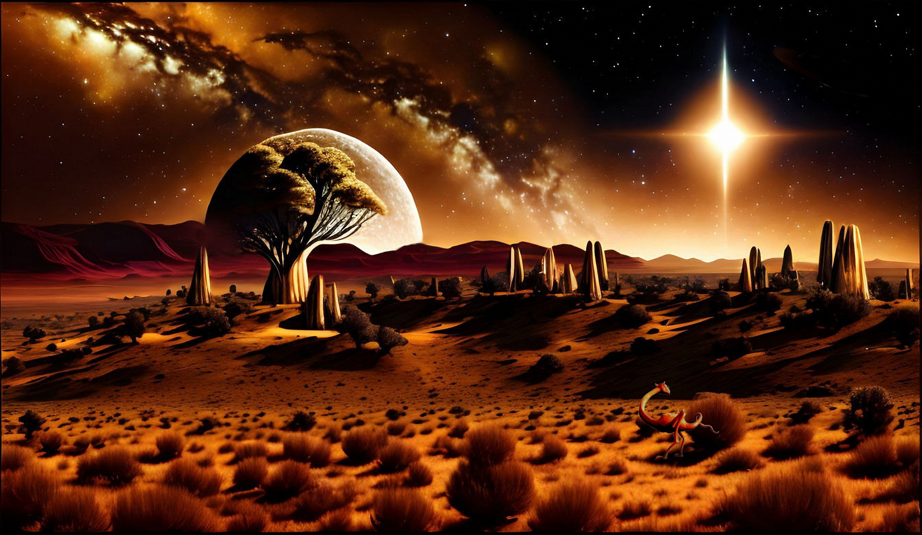 Extraterrestrial Steppe Landscape