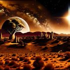 Extraterrestrial Steppe Landscape