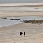 Extremes Niedrigwasser vor dem Borkumer Hauptstrand am 16.03.18 kurz vor Neumond