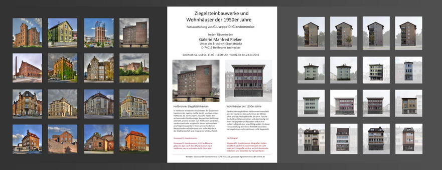 Exzerpte der Heilbronner Architektur mit Ausstellungsankundigung