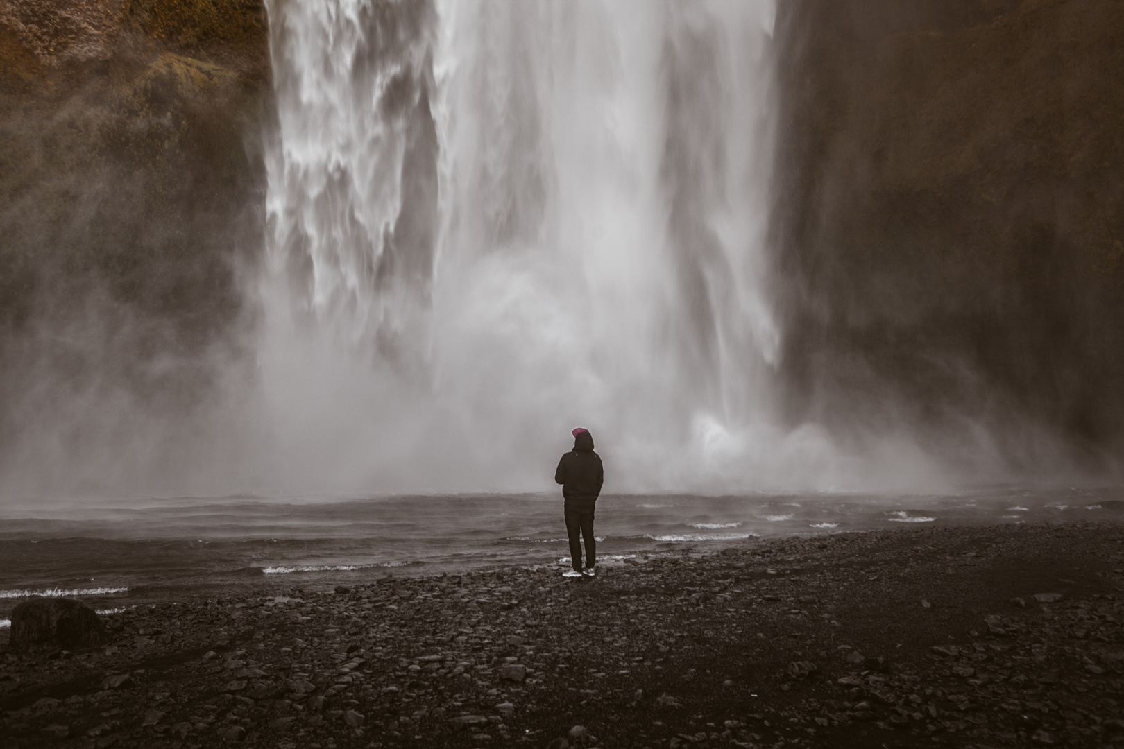 Eye to eye with the skogafoss