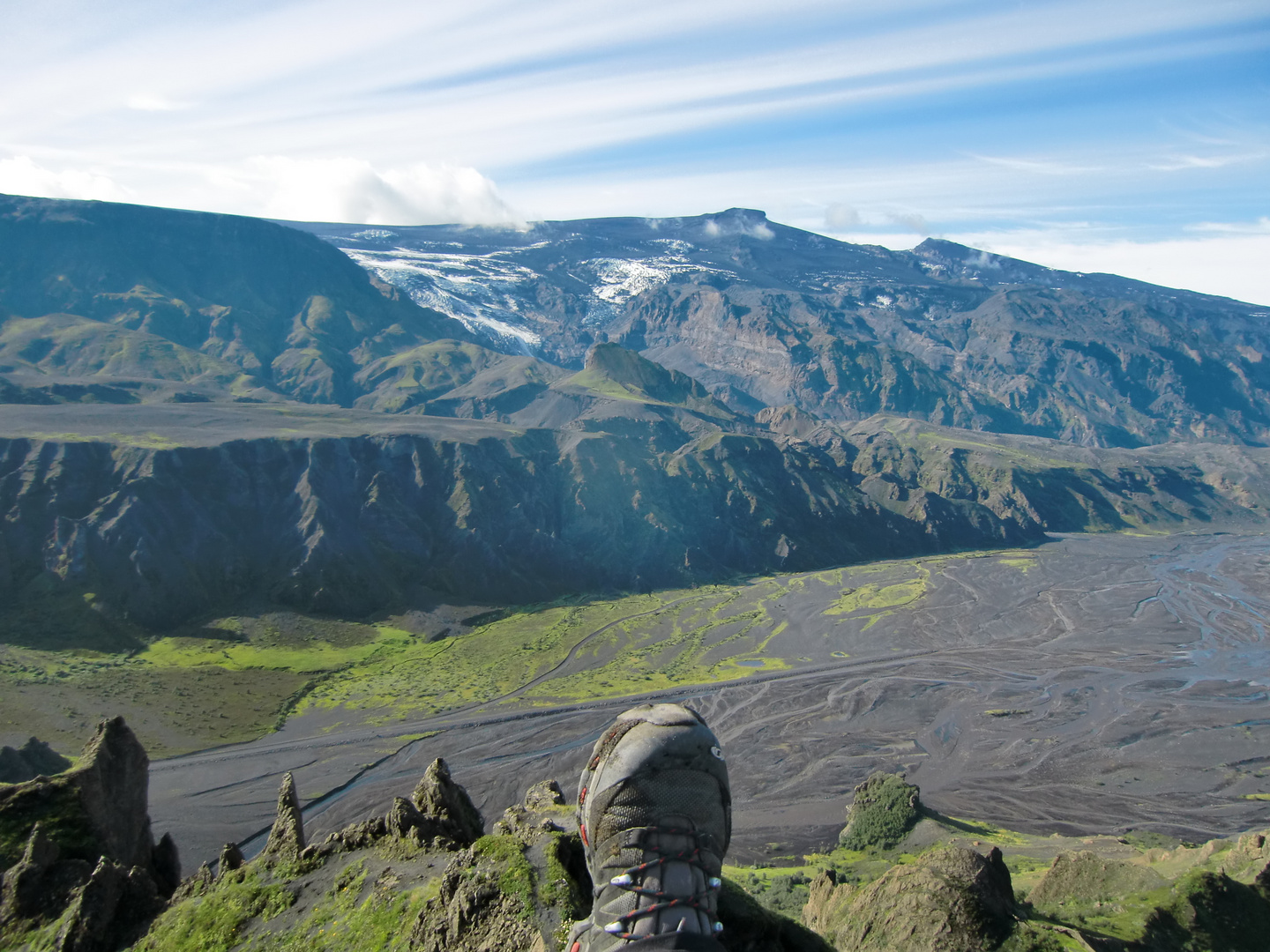 Eyjafjallajokull with my shoe :-)