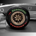 F 1 Reifen am Ferrari