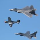 F-22, Mustang and F-16 at San Francisco Fleet Week