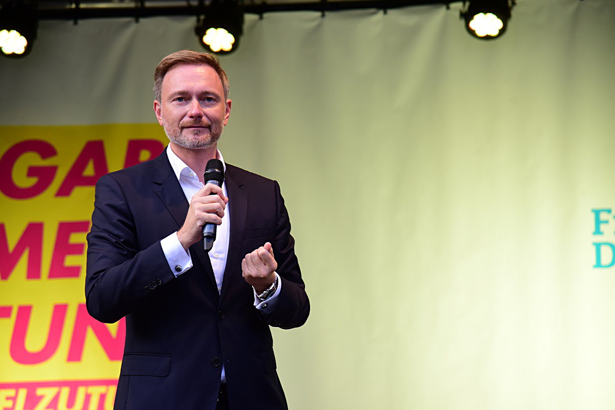 F D P - Wahlkampfveranstaltung mit Christian Lindner - München am 21.09.2021