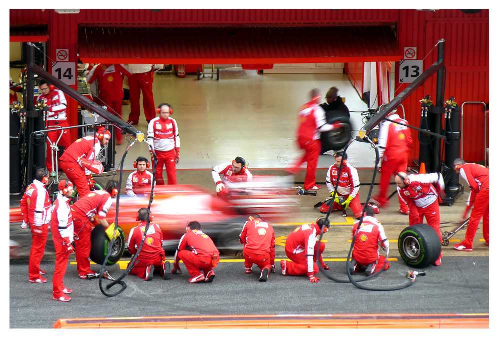 F1 Testing Barcelona, Pitstop