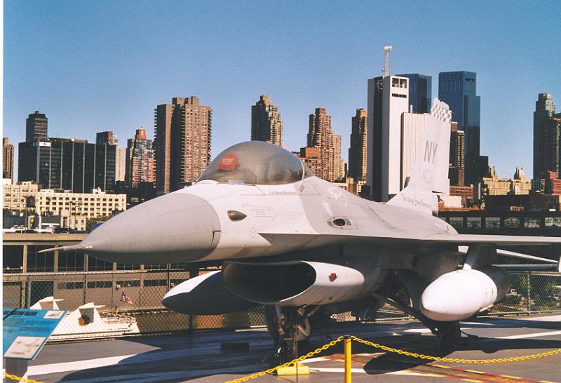 F16 Falcon on Intrepid Sea-Air-Space Museum