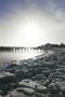 Eisschollen am Strand von Wyk auf Föhr von Zauberseelen Fotografie