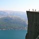 Begegnung auf dem Preikestolen in 640m Hhe