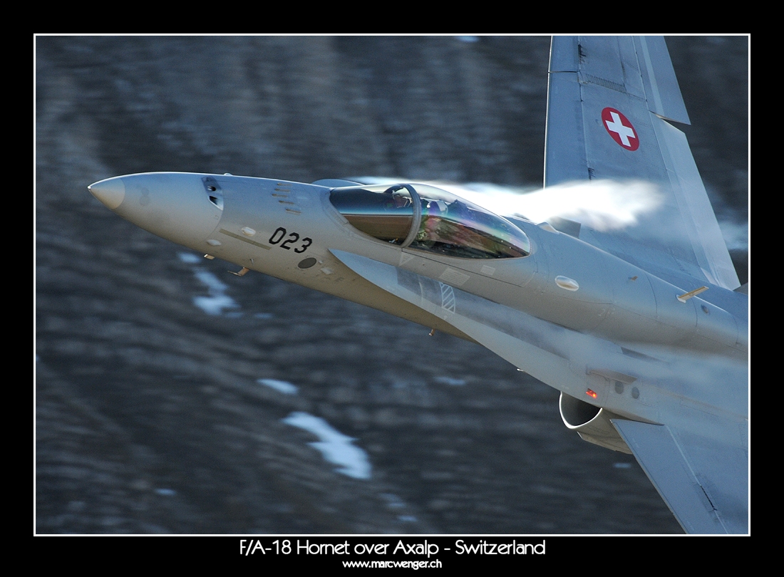 F/A-18 Hornet solo display over Axalp - Switzerland