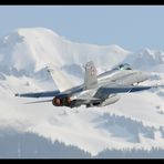 F/A-18 Hornet taking off from Meiringen Airbase - Switzerland
