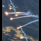F/A-18 Hornets with flares over Axalp 2010 - Switzerland