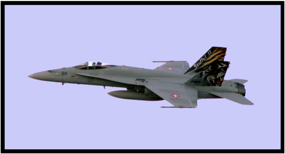 F/A-18 mit Sonderlackierung der Fliegerstaffel 11