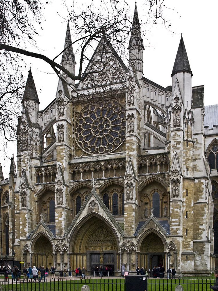 Façade du portail nord de l’Abbaye de Westminster -- Fassade des Nordportals des Westminster Abbey