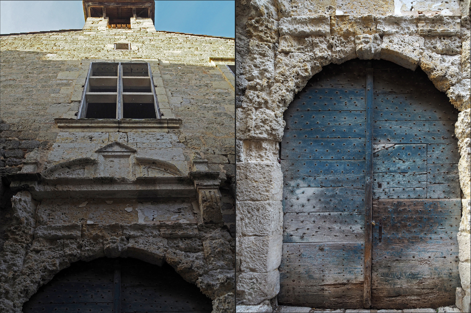 Façade et porte d’entrée de l’ancienne mairie de Nérac