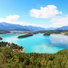 Faakerseepanorama mit Blick auf die Karawanken