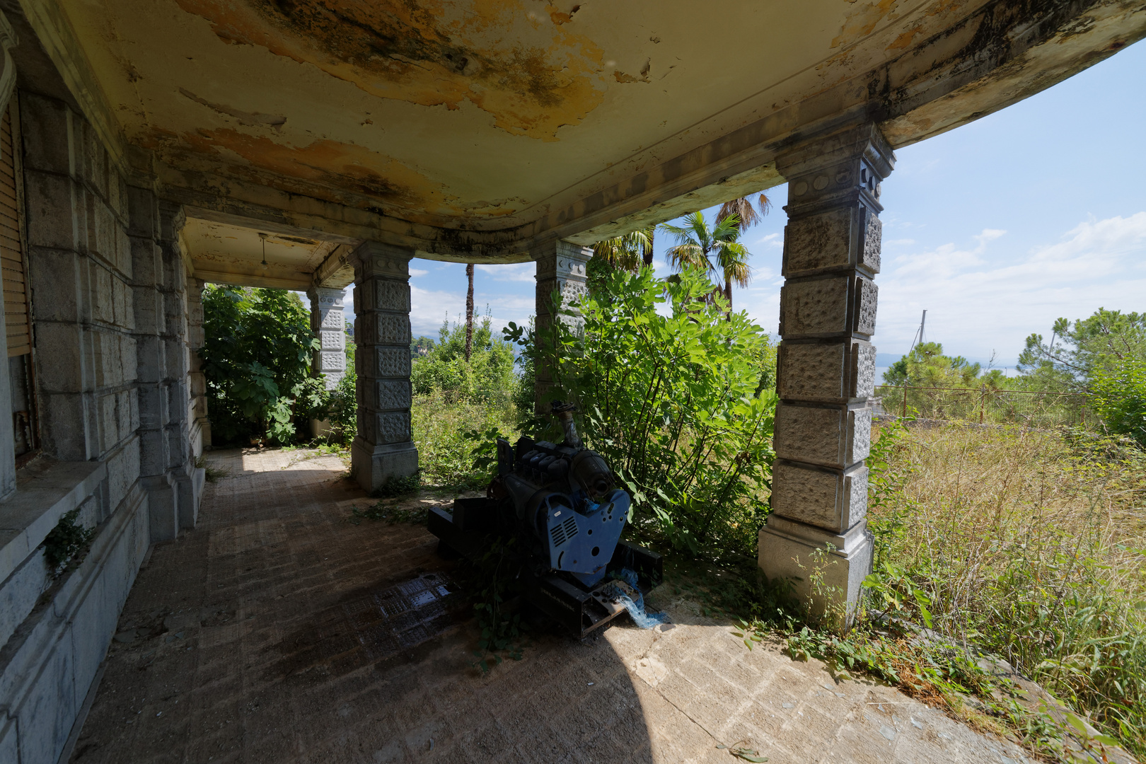 Fabrikantenvilla Blick von der "Kellerterrasse"