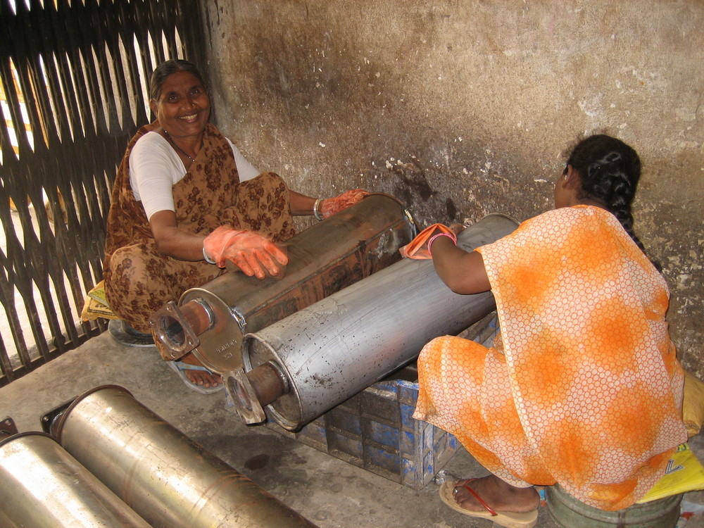 Fabrikarbeit in Madras, Indien 2009