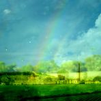 Fabrikgelände kurz vor Köthen mit Regenbogen