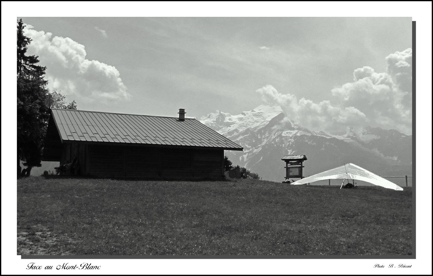 face au Mont-Blanc