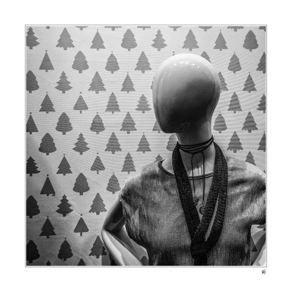 Faceless Foto Bild Sw Schaufensterpuppe Weihnachtsdeko