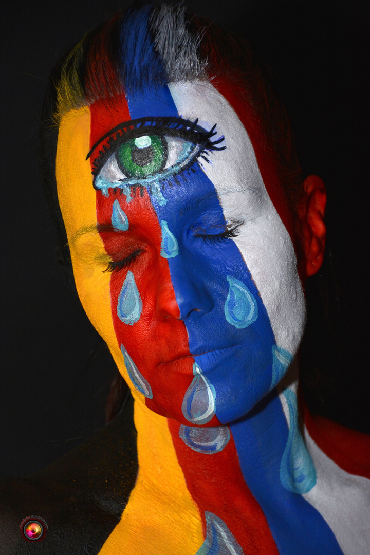 Facepainting R.I.P. Paris & Brüssel 2016 by Andy's fotoKUNST