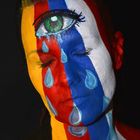 Facepainting R.I.P. Paris & Brüssel 2016 by Andy's fotoKUNST