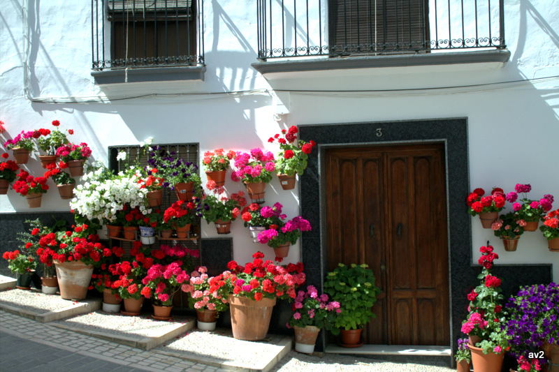 fachada de casa de pueblo andaluz.