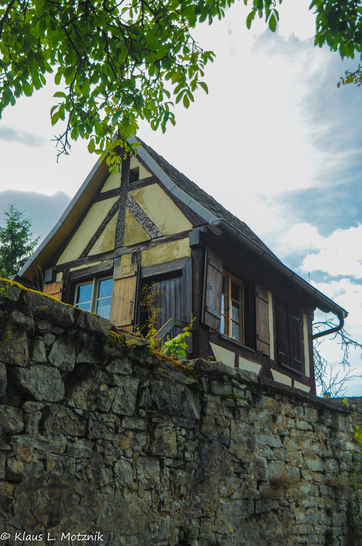 Fachwerk auf der Klostermauer