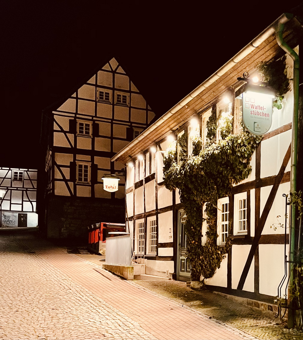 Fachwerk bei Nacht