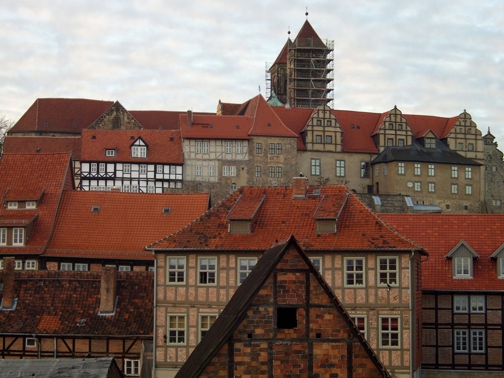 Fachwerk-Fassaden in Quedlinburg