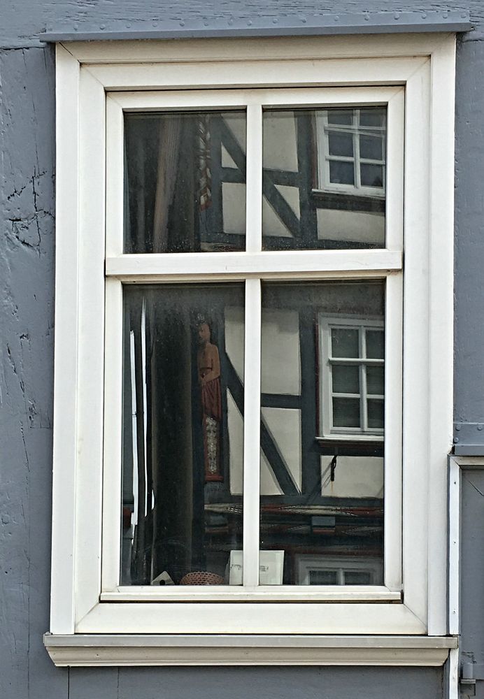 Fachwerk im Fenster Foto &amp; Bild Bilder auf