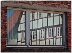 Fachwerk im Fenster