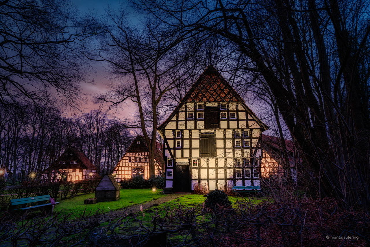 Fachwerk im Grönenberg Park in Melle