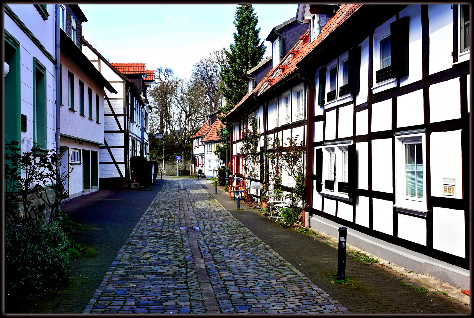 Fachwerk im Sonnenlicht