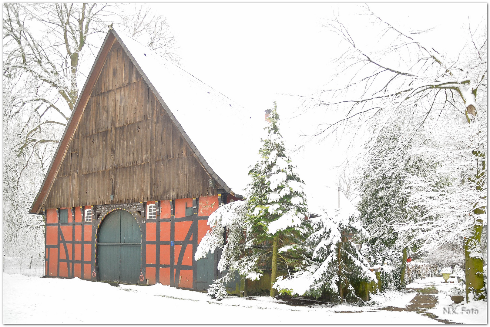 Fachwerk im Winter