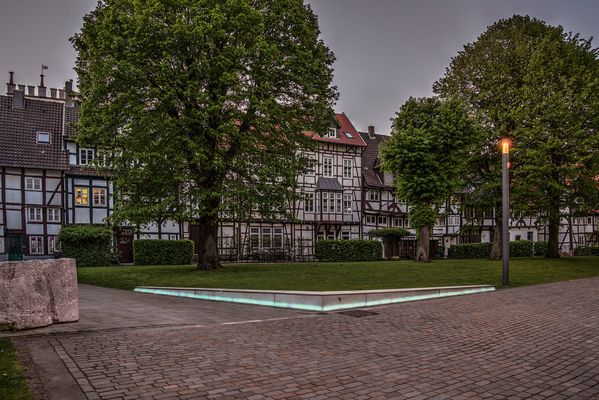 Fachwerkhäuser hinter St. Nicolai, Lemgo