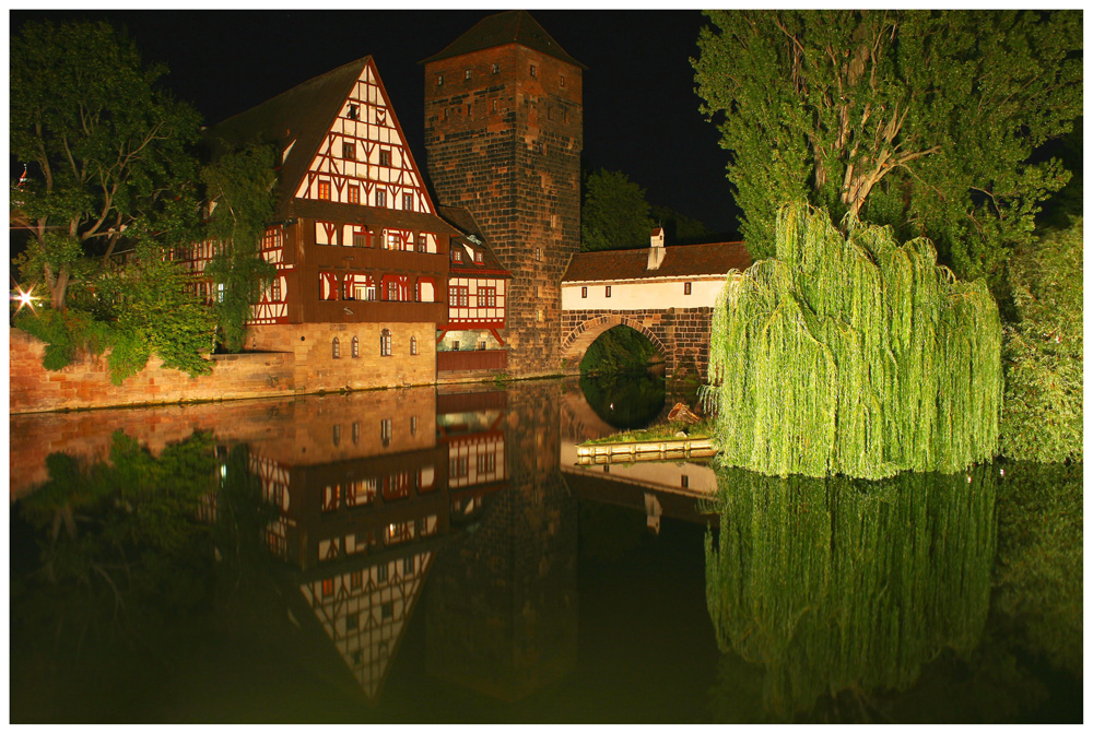 Fachwerkhaus bei Nacht