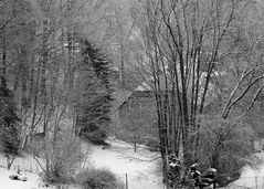 Fachwerkhaus im Garten