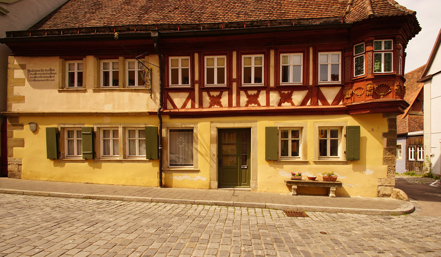 Fachwerkhaus in Rothenburg ob der Tauber - wie dazumal.