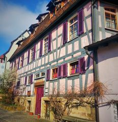 Fachwerkhaus in Vaihingen Enz im Frühling