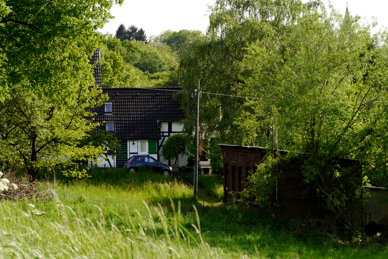 Fachwerkhaus mit Schleifkotten im Grünental, Solingen-Widdert.