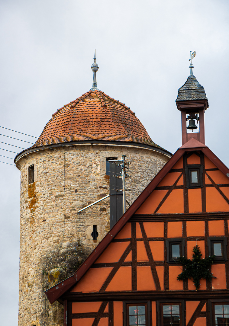 Fachwerkhaus und Turm in Langenburg