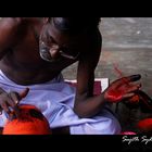 Facial decoration on Theyyam